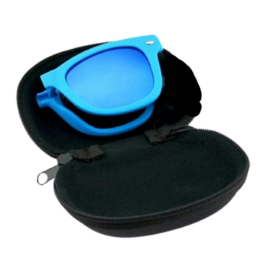 Sunglasses Blue Grey FOLDING with Case